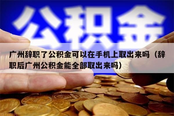 唐山辞职了公积金可以在手机上取出来吗（辞职后唐山公积金能全部取出来吗）